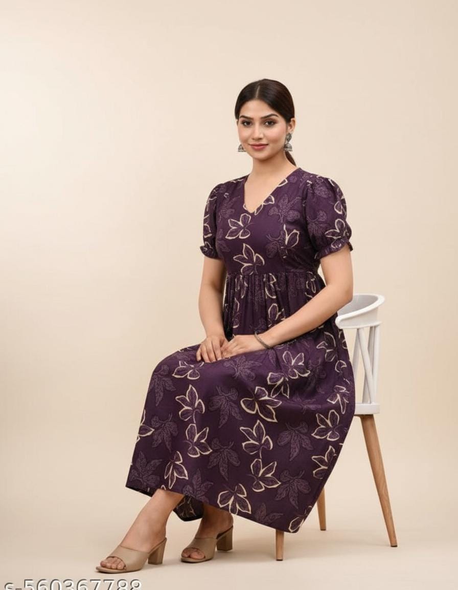 Maternity Floral Embroidered Kurti