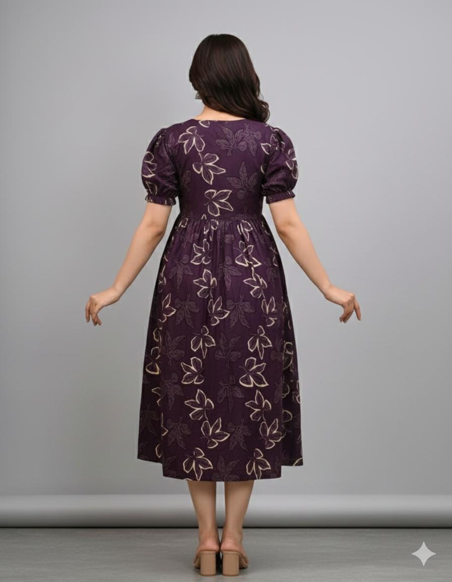 Maternity Floral Embroidered Kurti