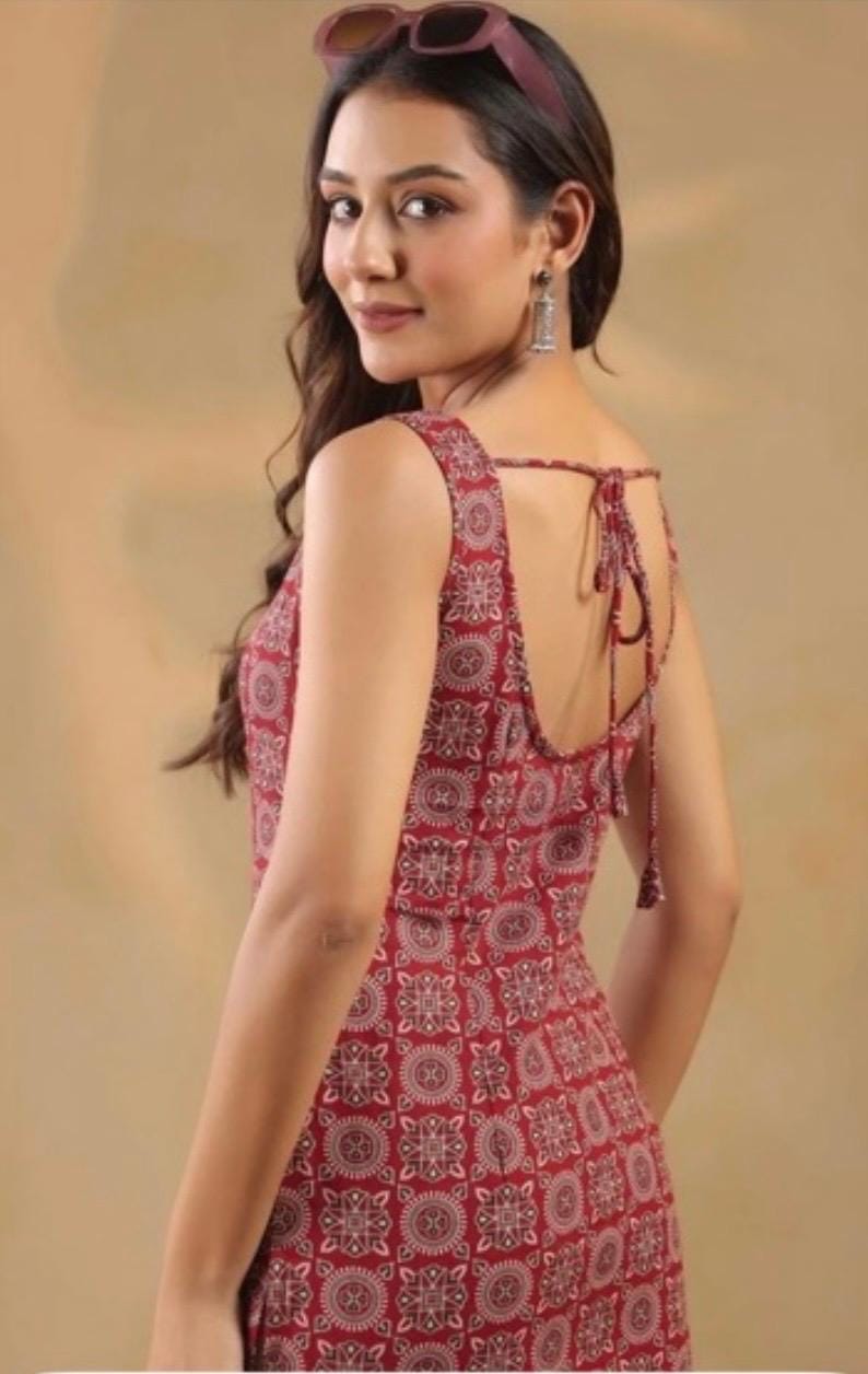Pink Printed Kurta Set for Women